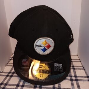 New Era Black Steelers Cap